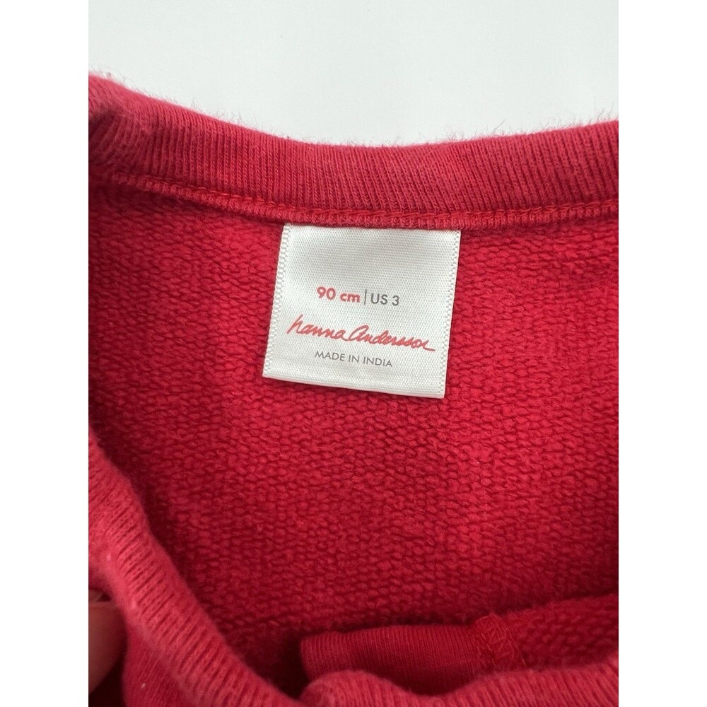Hanna Andersson Girls Size 3 Red Long Sleeve Llama Sweater Dress Holiday Winter - Picture 6 of 7
